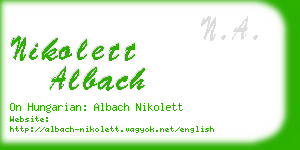 nikolett albach business card